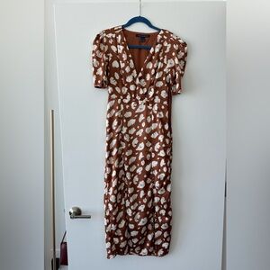 French Connection Satin Midi Dress